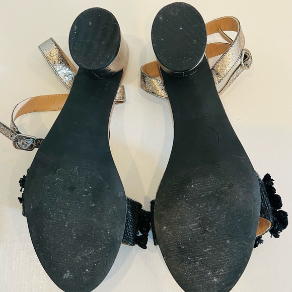 Gioseppo metallic and black Italian leather sandals 10.5 US / Euro 41 - Picture 8 of 8